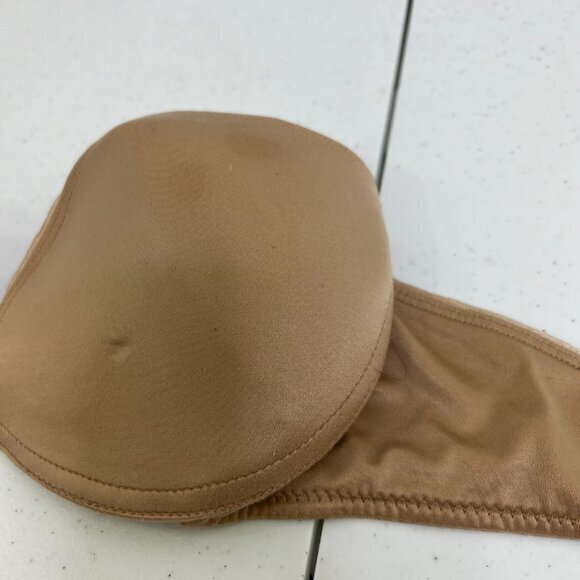 Very Sexy Victorias Secret Strapless Bra 36D Plunge Wire‎ Pushup Nude Beige Skin - Picture 5 of 12